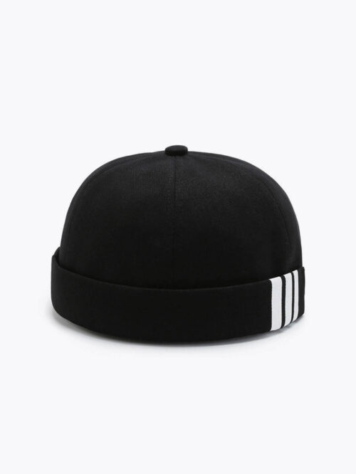 Black Hip Hop Brimless Docker Hat