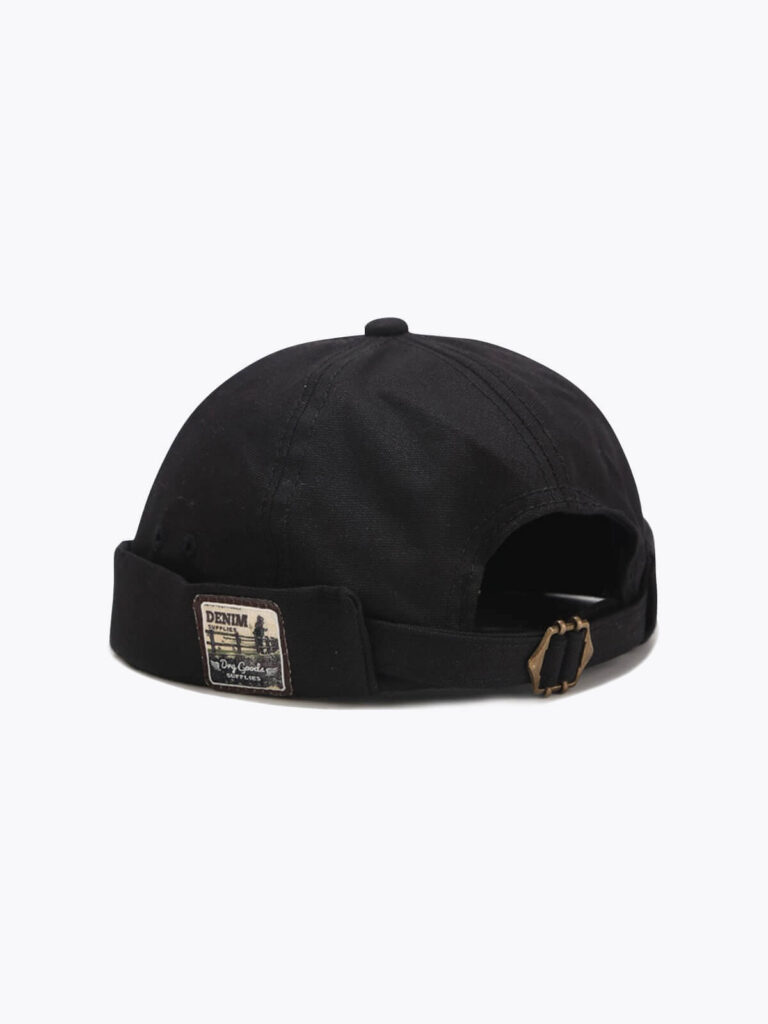 Vintage Black Docker Hat - Docker Hats